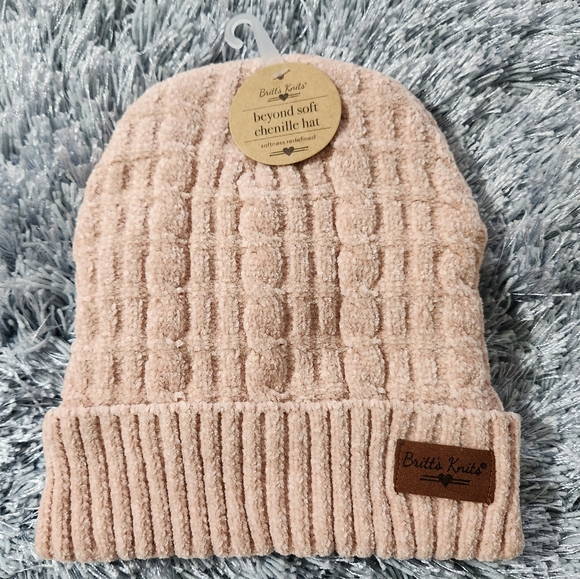 Britt's Knits Accessories - Britt's Knits Blush Pink Beyond Soft Chenille Sherpa Lined Hat